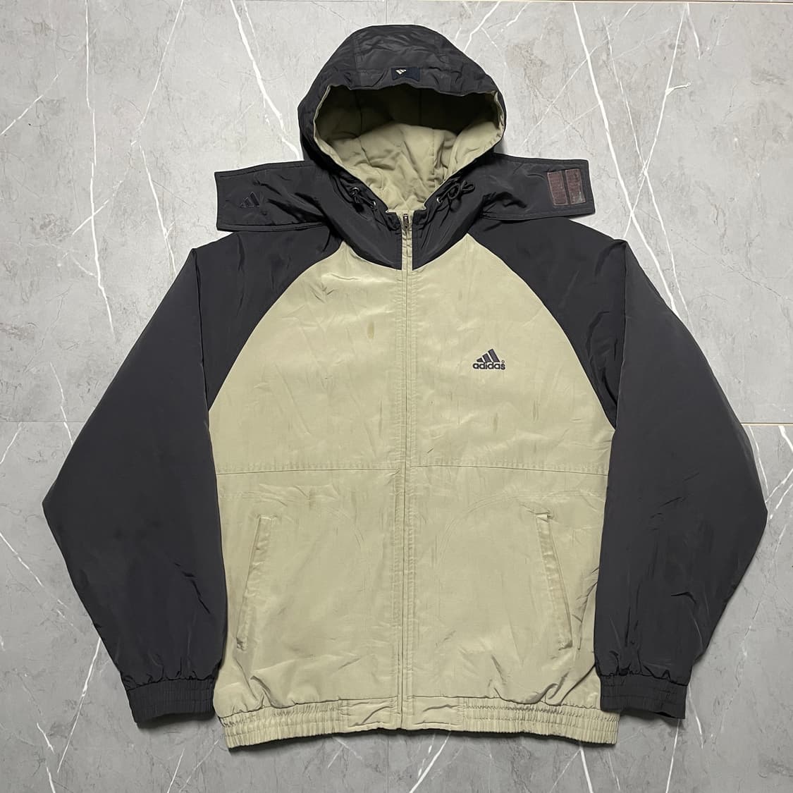 90s 아디다스 올드스쿨 점퍼 바람막이 누빔 패딩 트랙자켓 105 상품이미지7