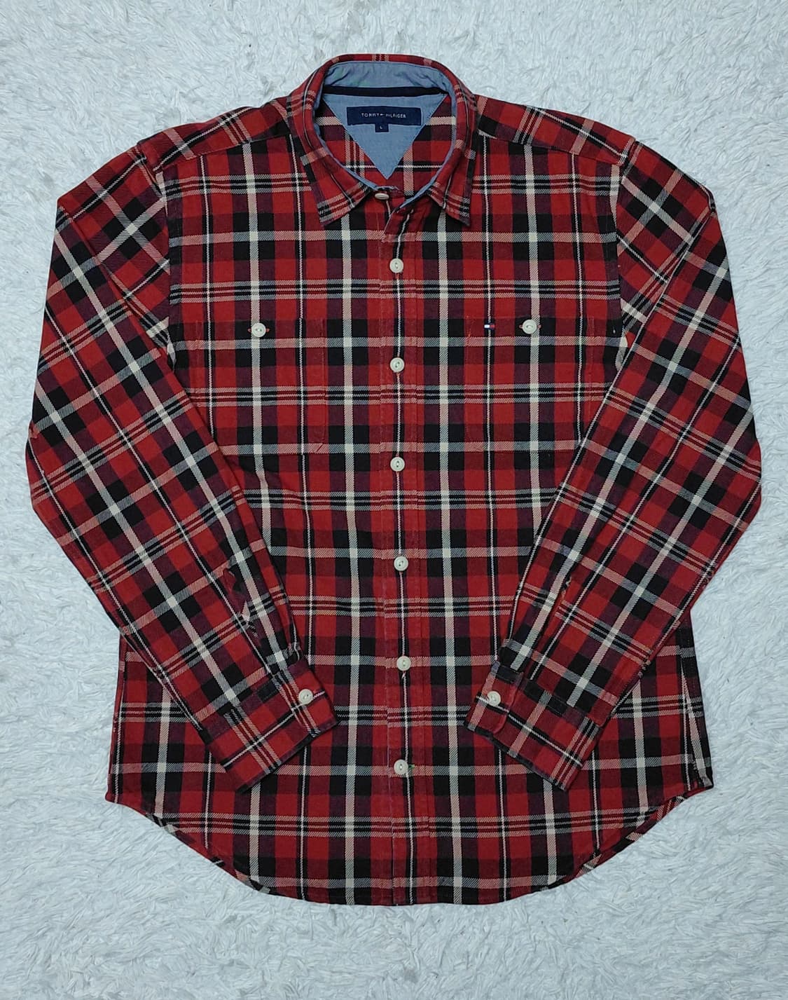 타미힐피거 남성 체크 셔츠 L 상품이미지1