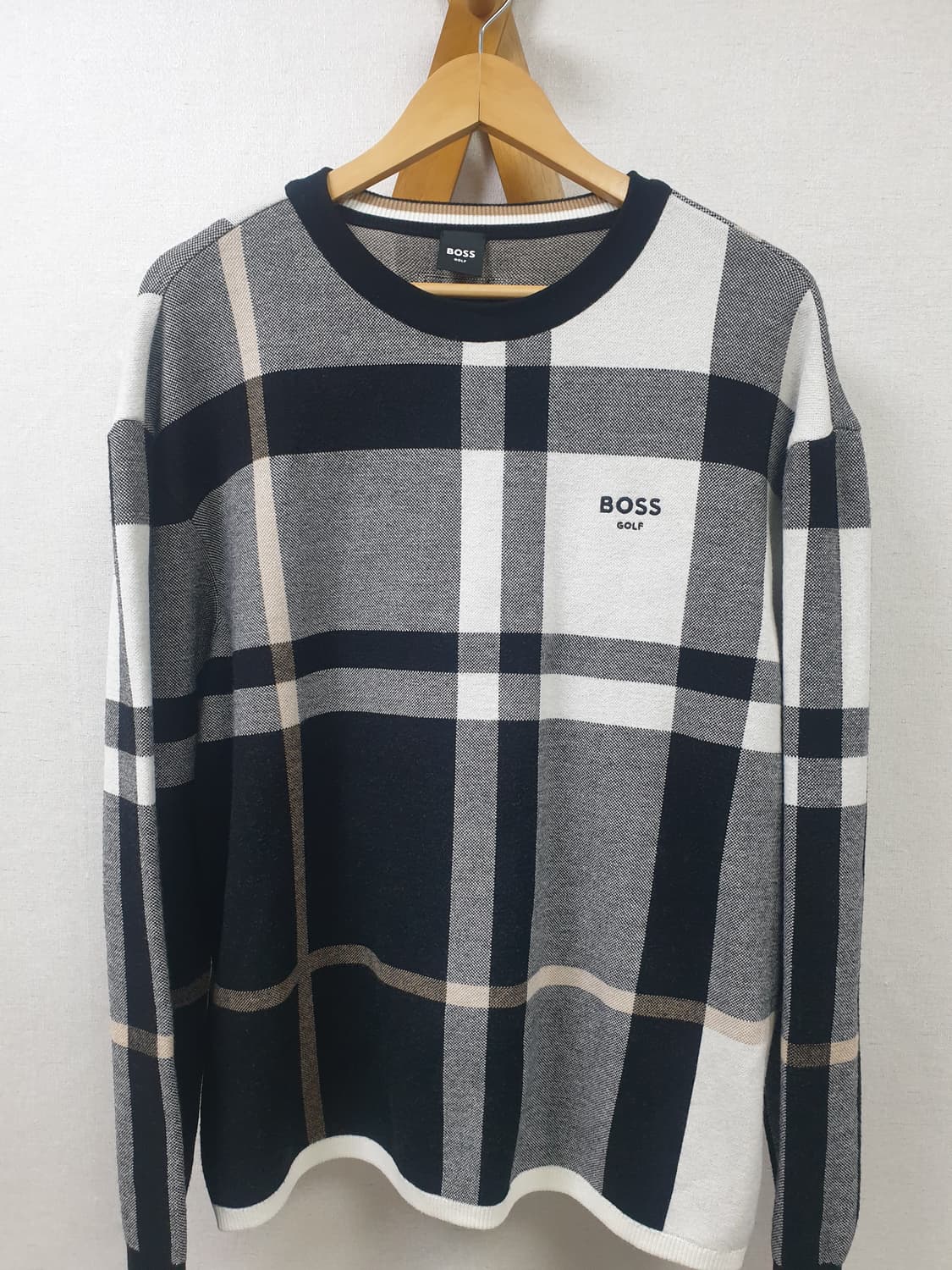 [xl/105/정품/23년] 보스골프 풀오버 체크 니트 상품이미지4