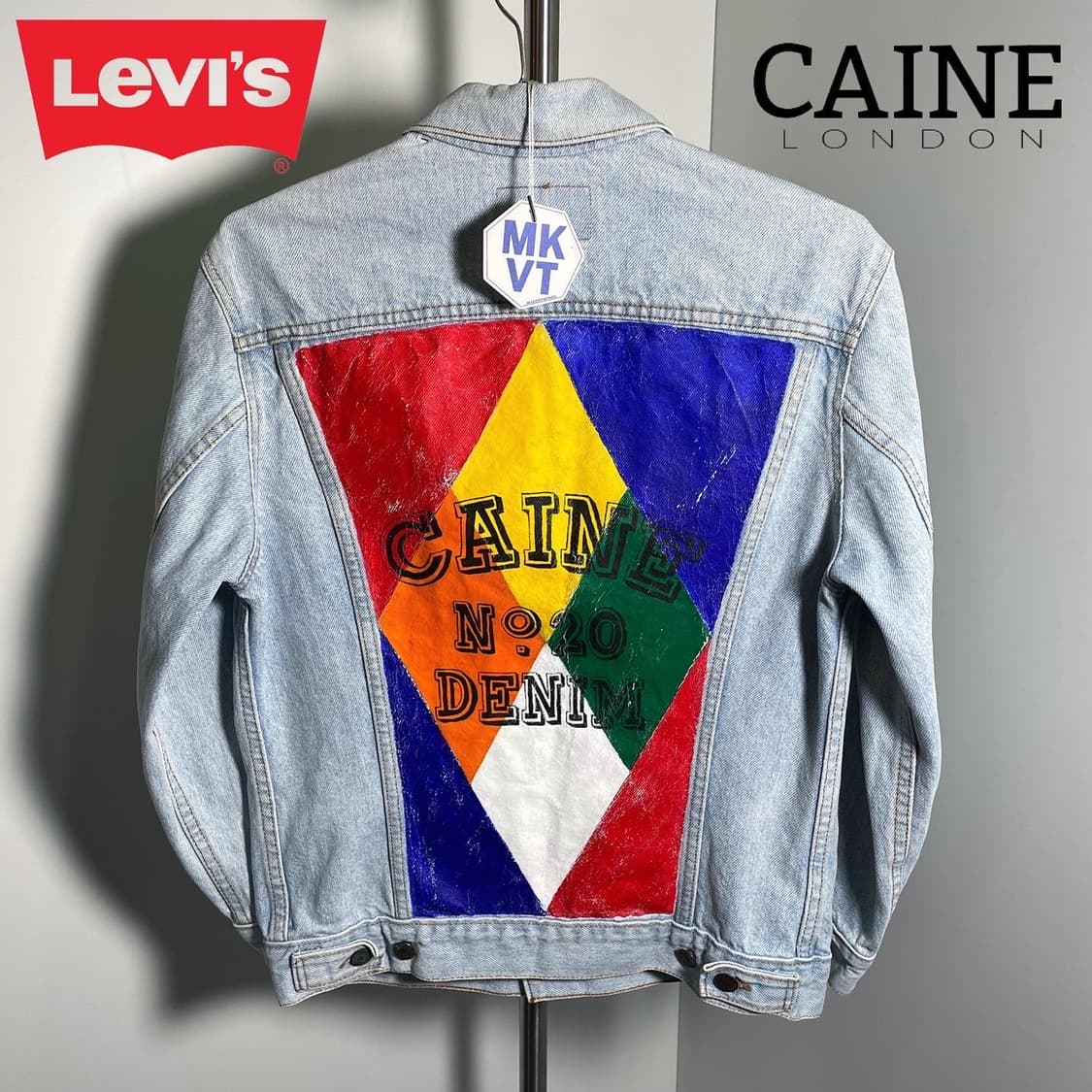 CAINE LONDON 리바이스 핸드 페인팅 데님 자켓 상품이미지1