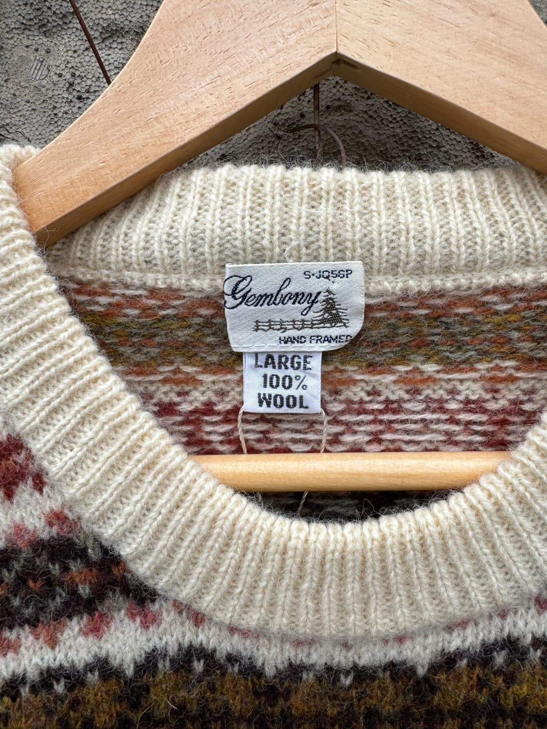 Gembony 핸드메이드 울 페어아일 니트 상품이미지6