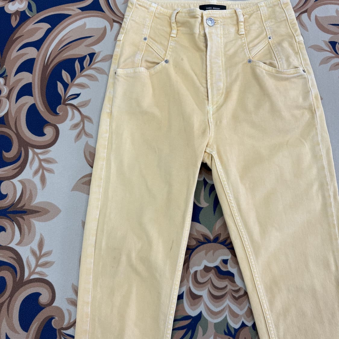 (26)이자벨마랑 ISABEL MARANT 워싱 데님 팬츠(옐로우) 상품이미지3