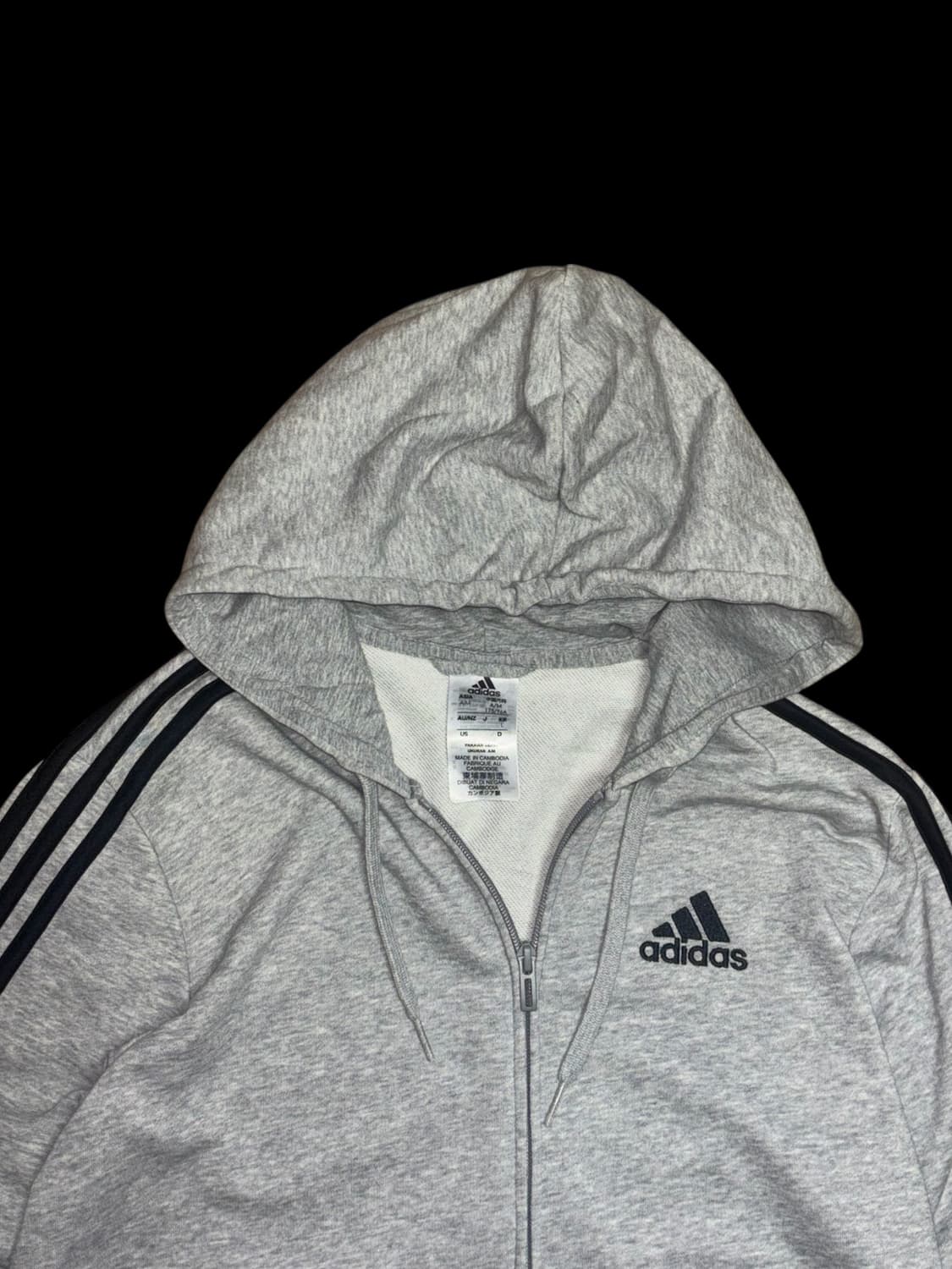 아디다스 그레이 사이드라인 후드 집업 상품이미지5