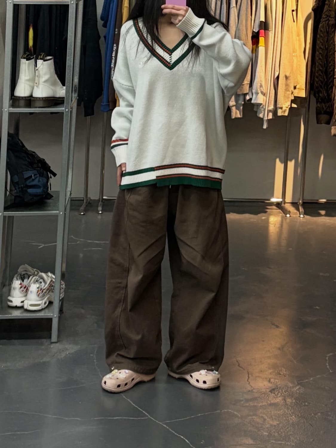 아디다스 오리지널 빅로고 브이넥 니트 A2927 상품이미지1