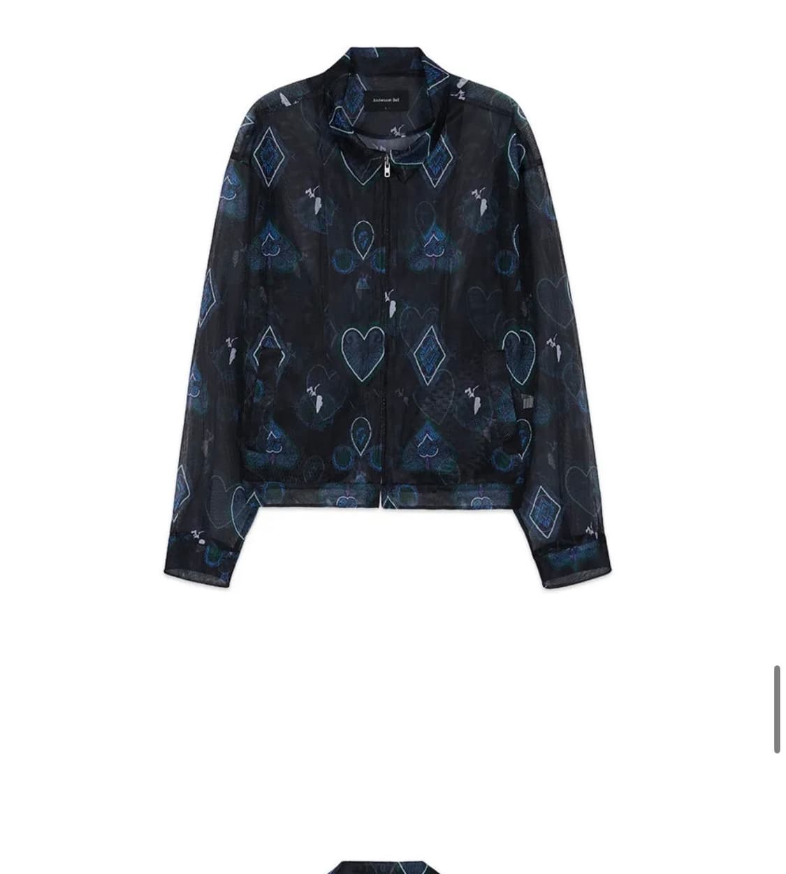앤더슨벨 sheer mesh zip-up jacket 상품이미지4
