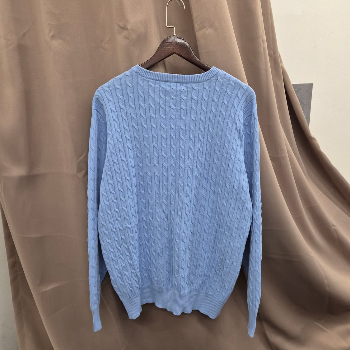 USPA 하늘색 케이블 니트 3XL 상품이미지3