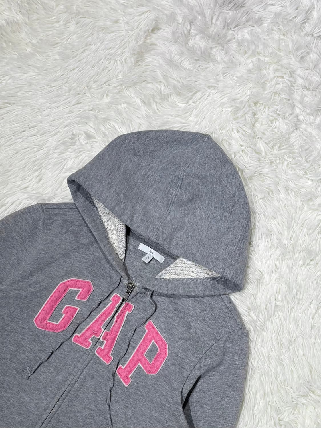 갭 그레이 빅로고 후드집업 상품이미지4
