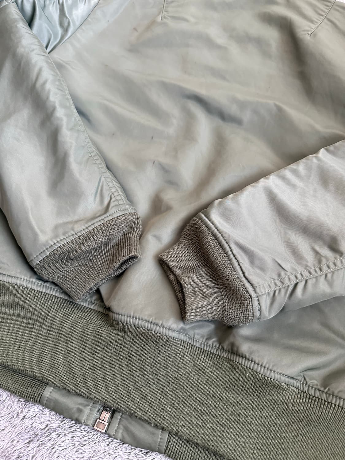 쇼트 NYC 플라이트 자켓 블루종 항공점퍼 ma-1 봄버 자켓 L 상품이미지8