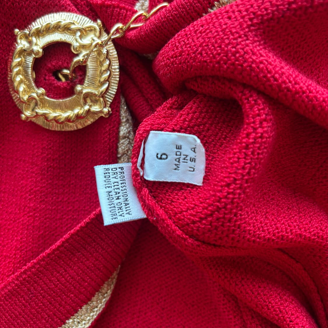 ST. JOHN COLLECTION 센존 레드 골드 체인 가디건 6 상품이미지5