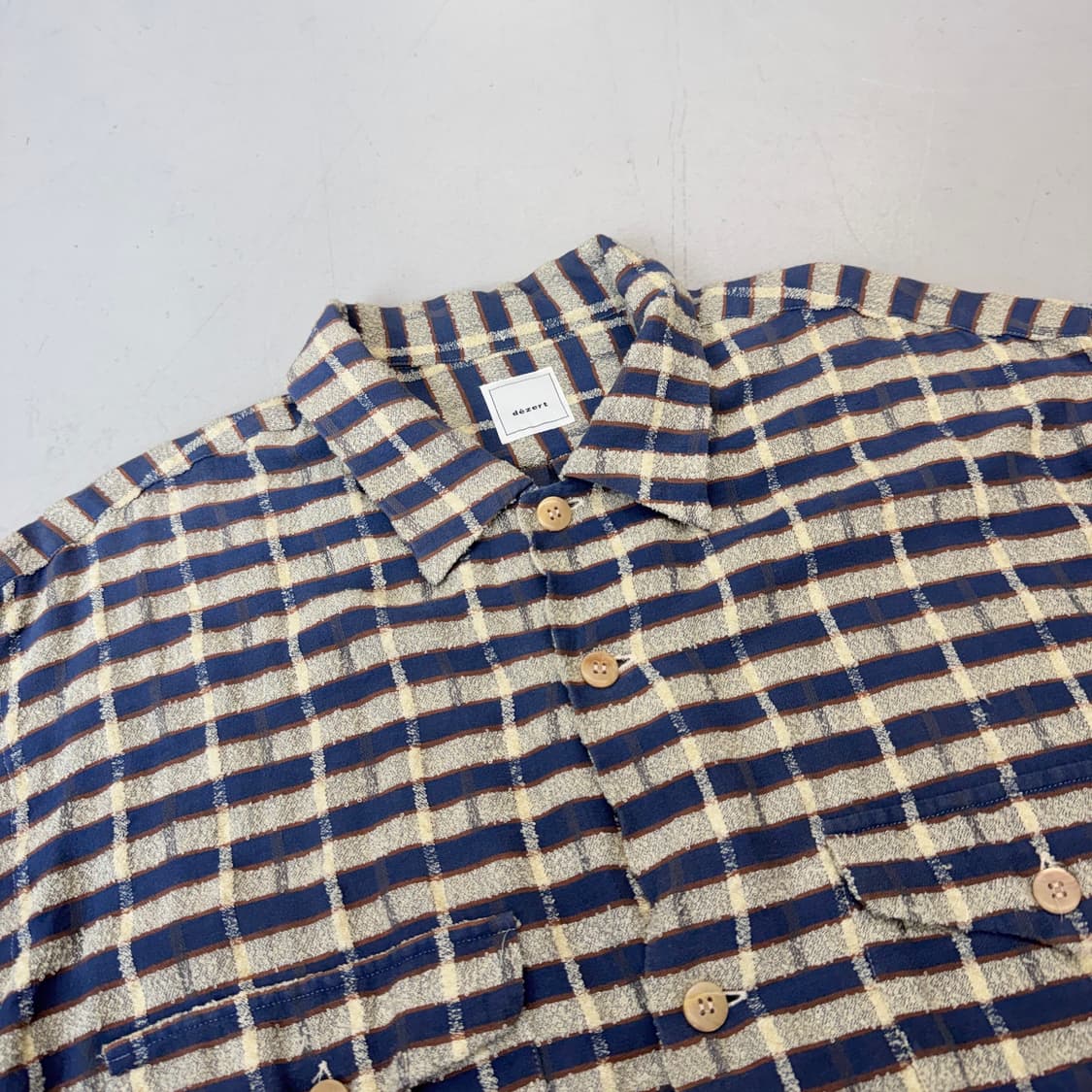 JPN 제팬 그런지 타올 체크 셔츠 상품이미지3