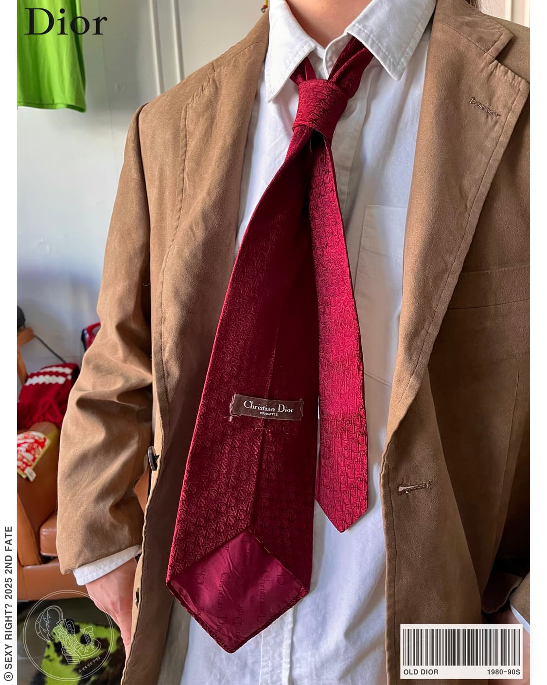 1980-90s Old DIOR Oblique Wide Neck-Tie 상품이미지1