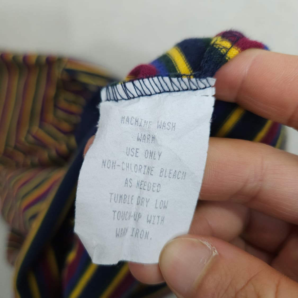 90s 버버리 스트라이프 카라티 상품이미지4