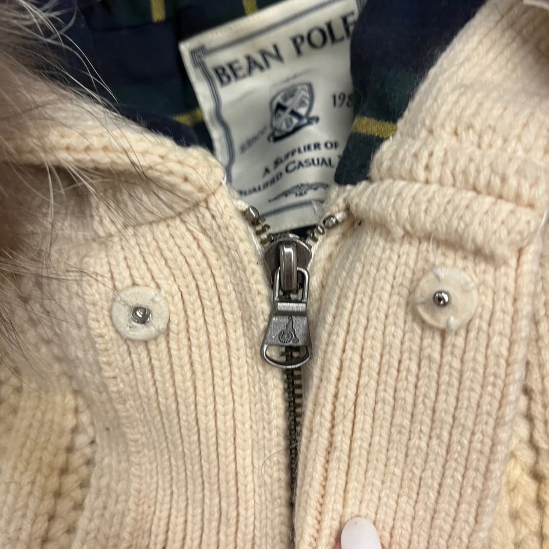 [정품/105] 빈폴 후드 짚업 니트 후드집업 b18 상품이미지8