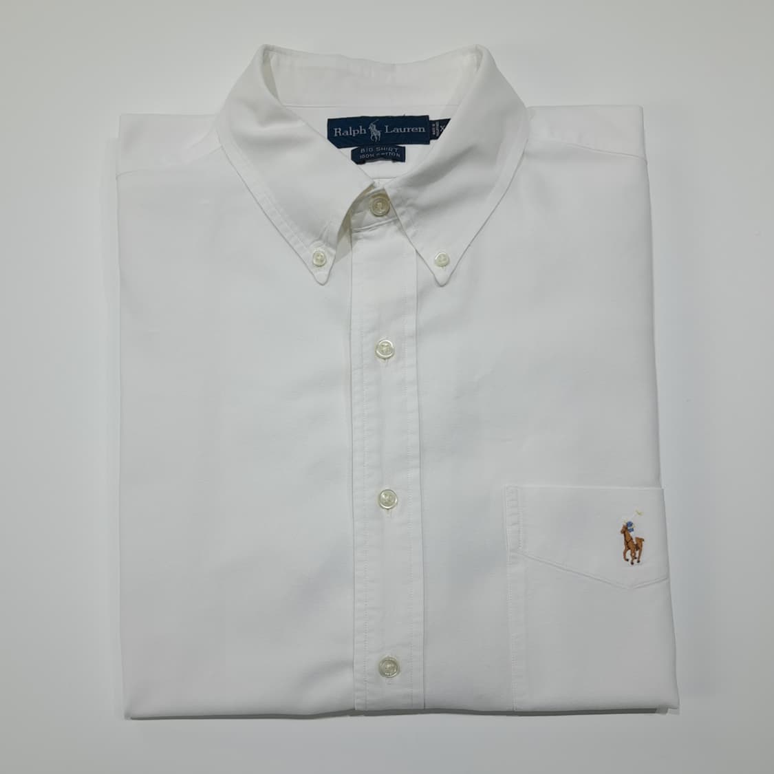 CL755 XL 폴로 90s 멀티포니 화이트 빅셔츠 남방 상품이미지7