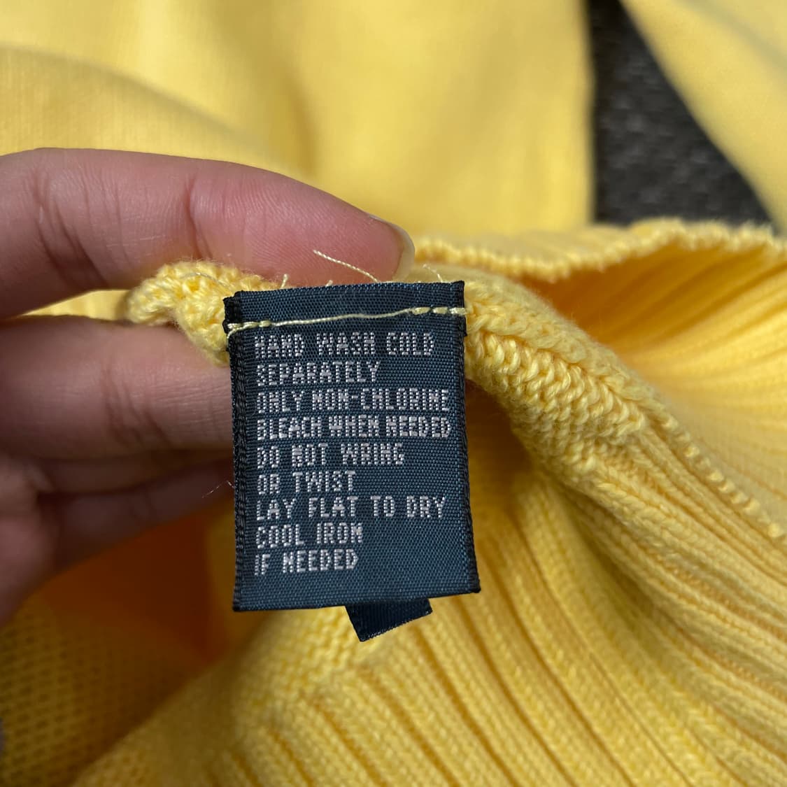 폴로랄프로렌 네이비포니 옐로우 반집업 케이블 니트 M 상품이미지6