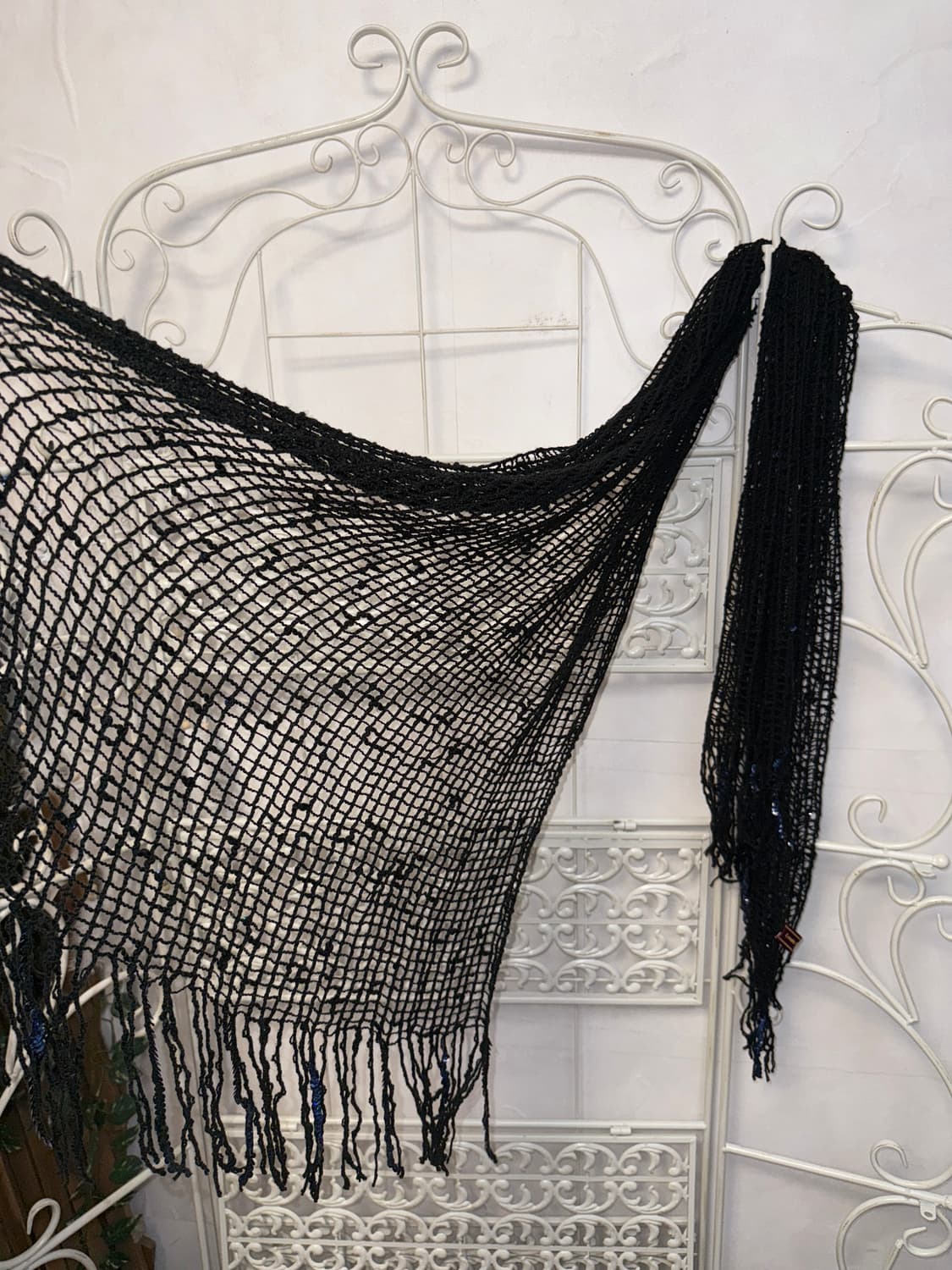 Louis Quatorze blue spangle net muffler 상품이미지2