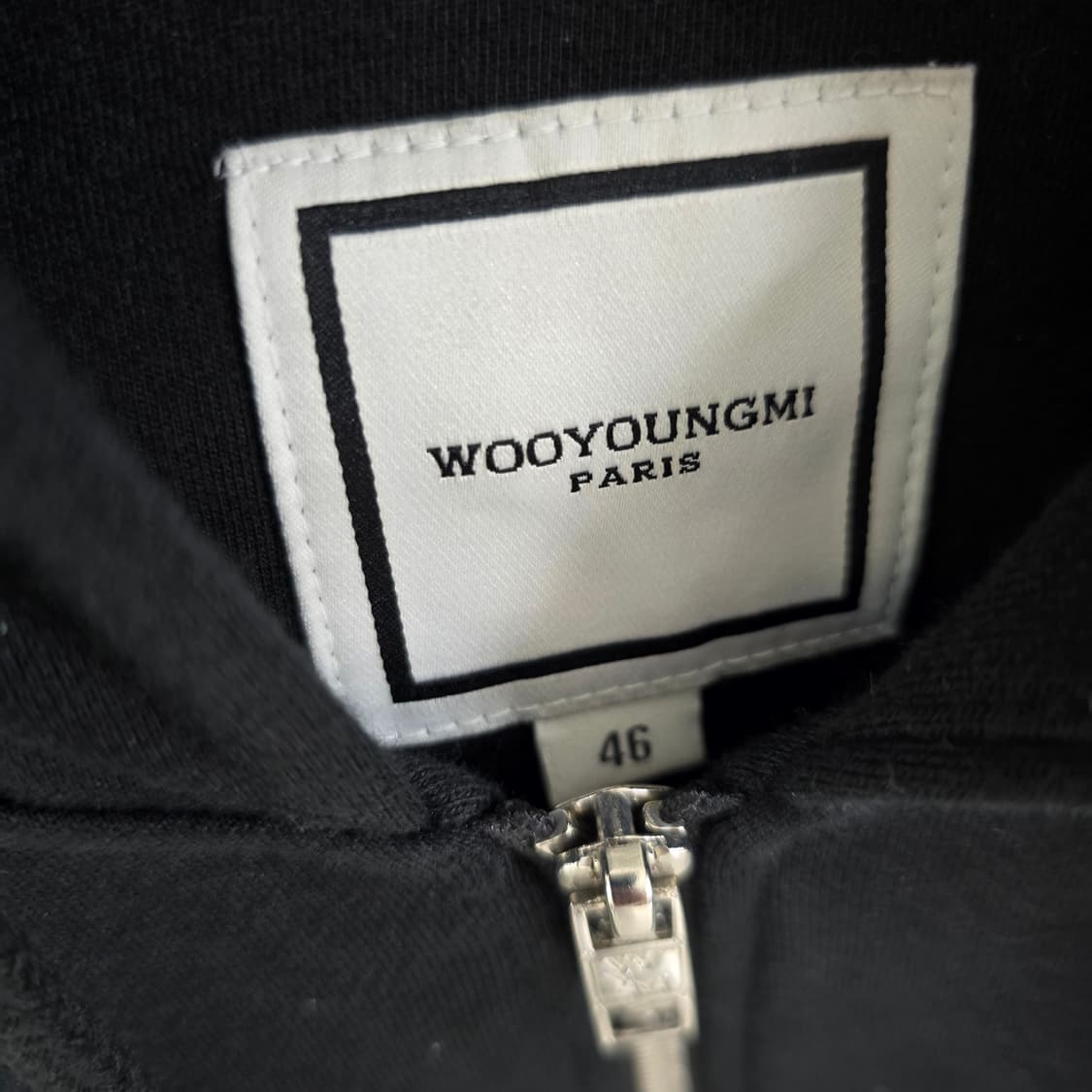 우영미 백로고 후드 집업 46사이즈 95 판매 상품이미지4