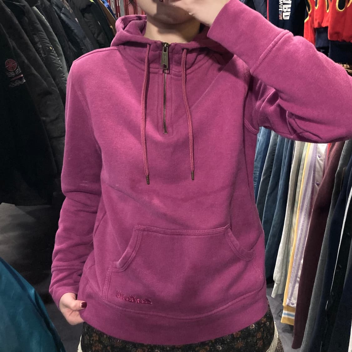 [IM] 칼하트 하프집업 후드티 마젠타 핑크 상품이미지3