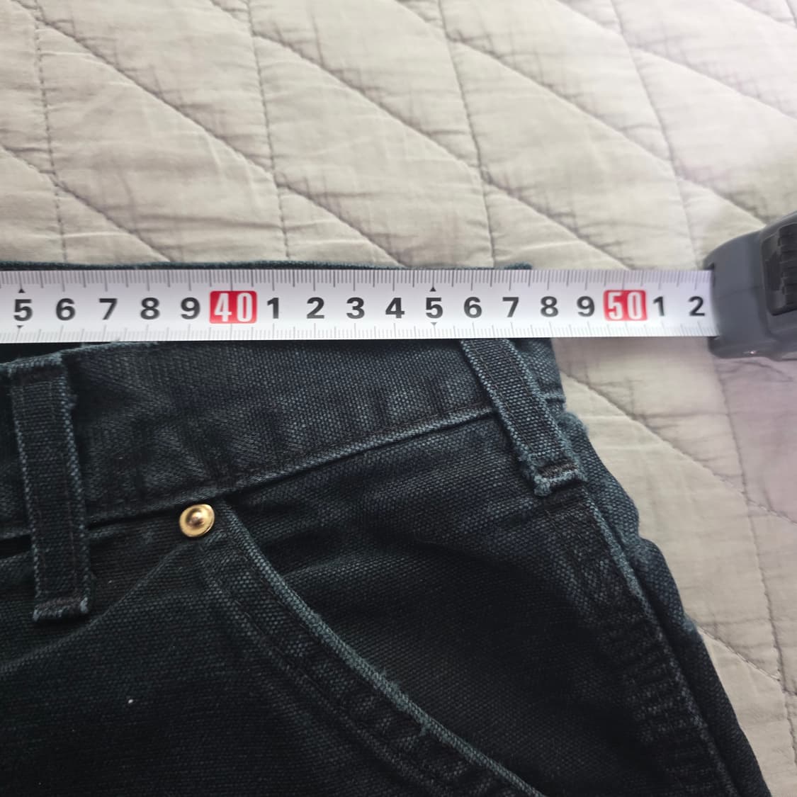 [38X30] 빈티지 칼하트 더블니 B01 BLK 워크팬츠 페이드 BK6 상품이미지8