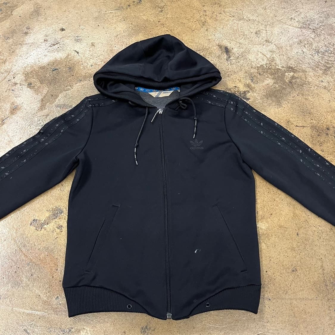 아디다스 올블랙 후플 플락 져지 후드집업 95 상품이미지3