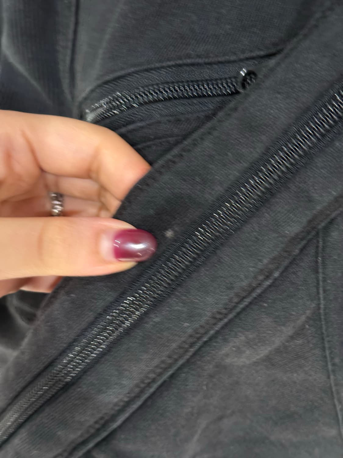 Contour line hand warmer hood zip-up  상품이미지8