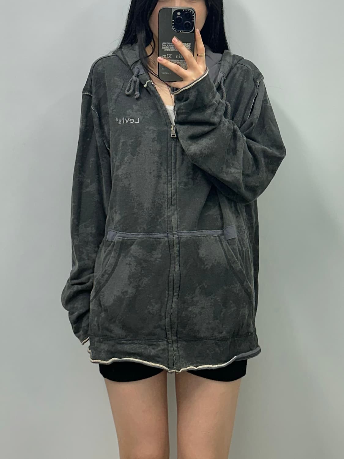 리바이스 카모패턴 오버핏 후드집업 상품이미지1