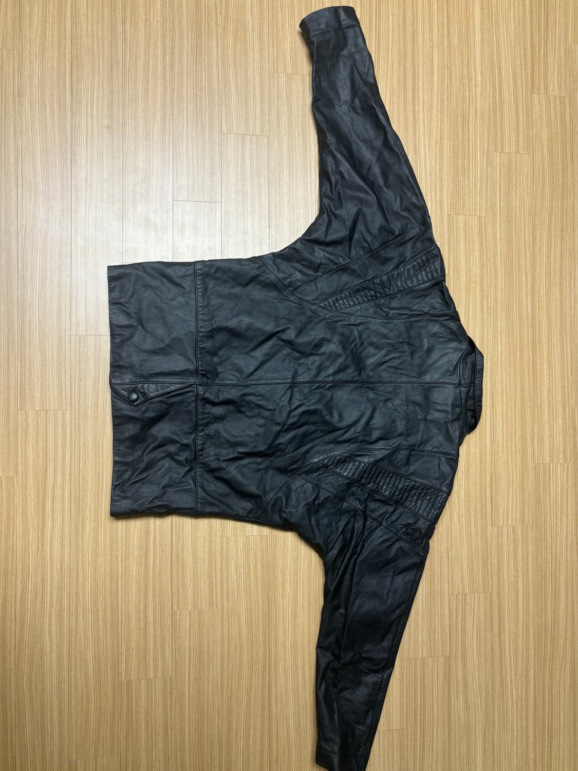 West pac 카우 레더 봄버 자켓 상품이미지3