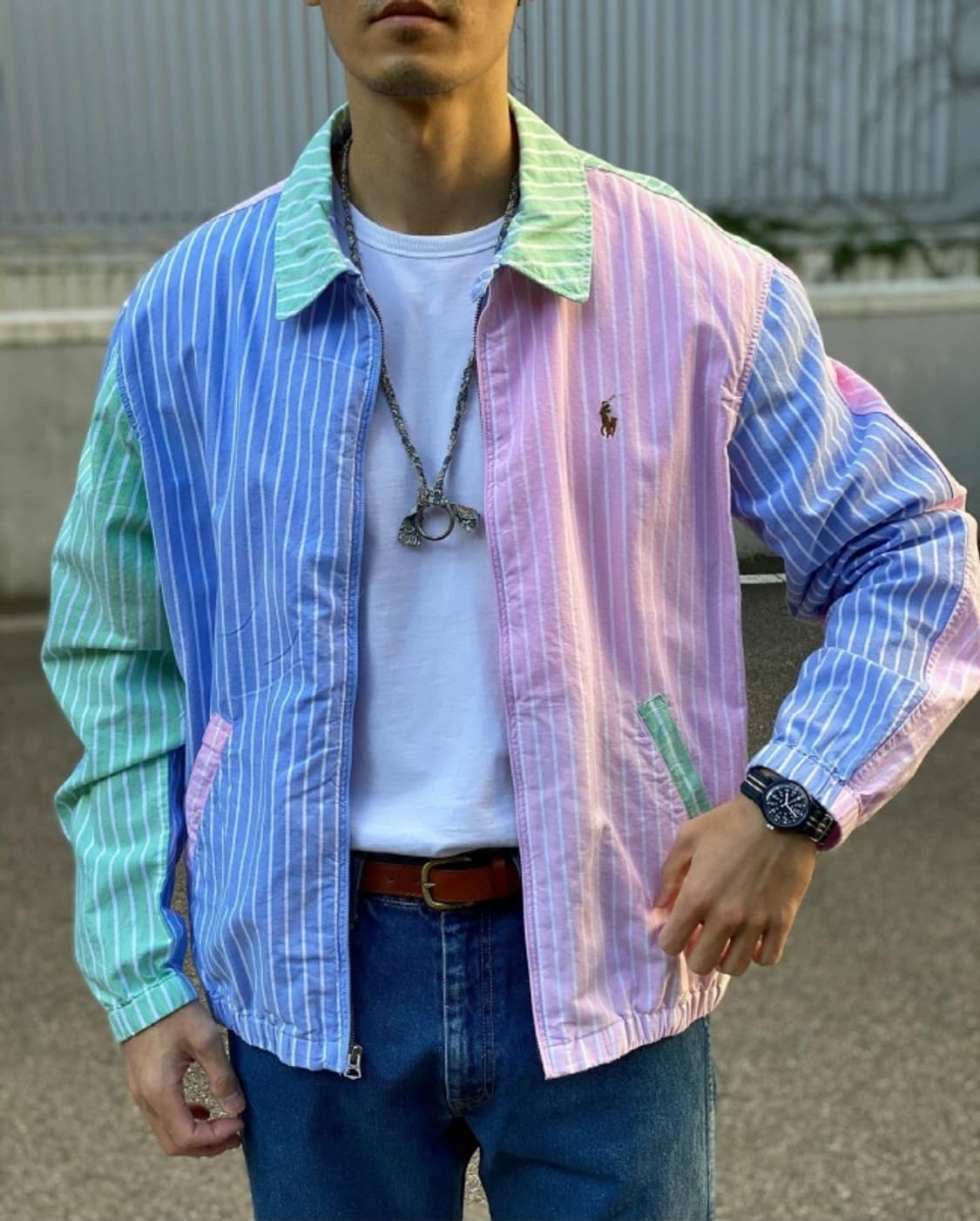 폴로 랄프로렌 클래식핏 멀티 스트라이프 자켓 상품이미지2