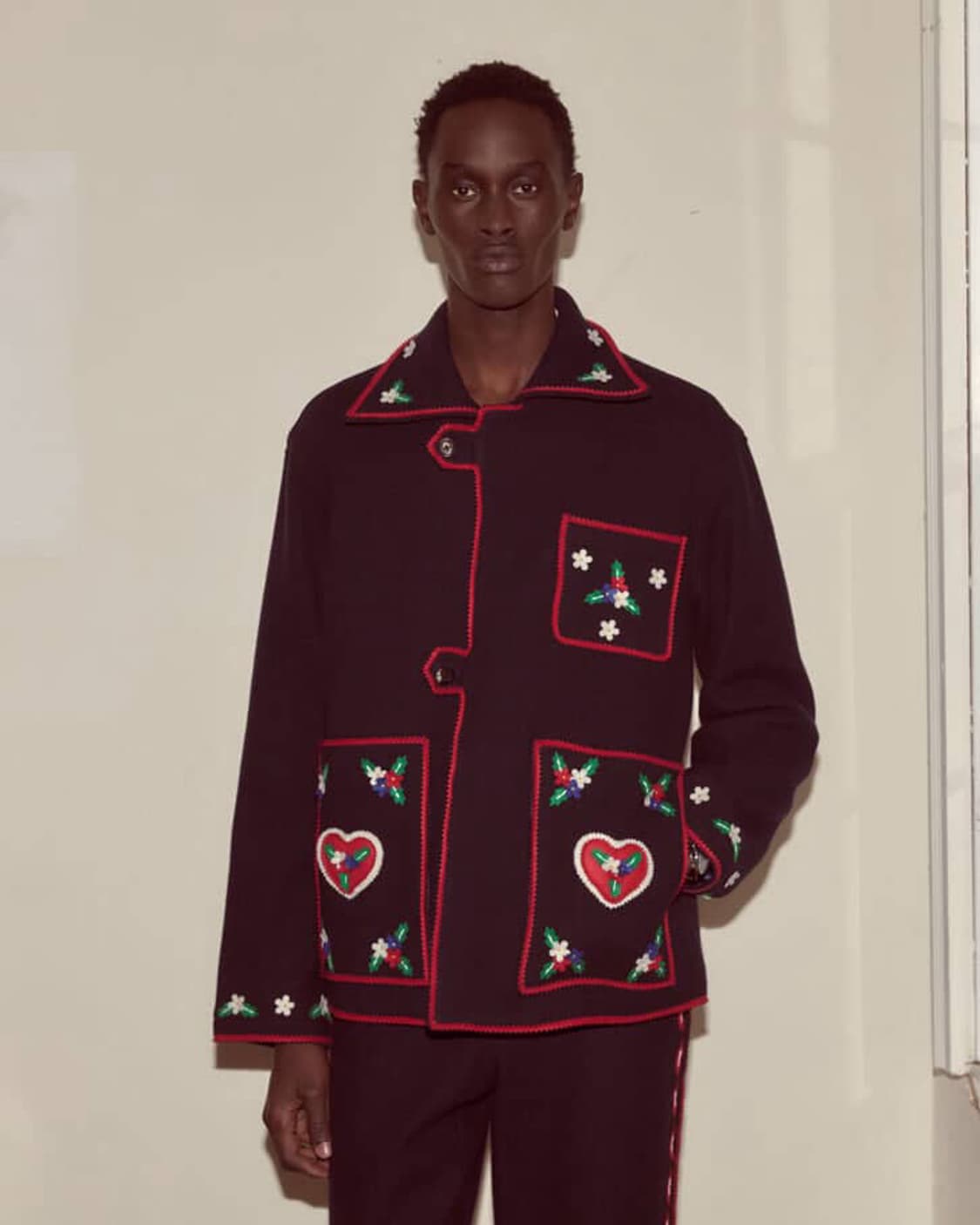 보디 엠브로이더리 케럴 울 자켓 L 상품이미지1