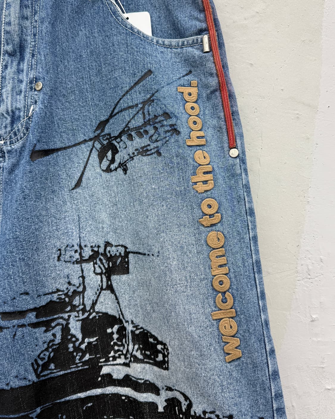 ARME 워 그래픽 힙합 데님 팬츠 상품이미지3