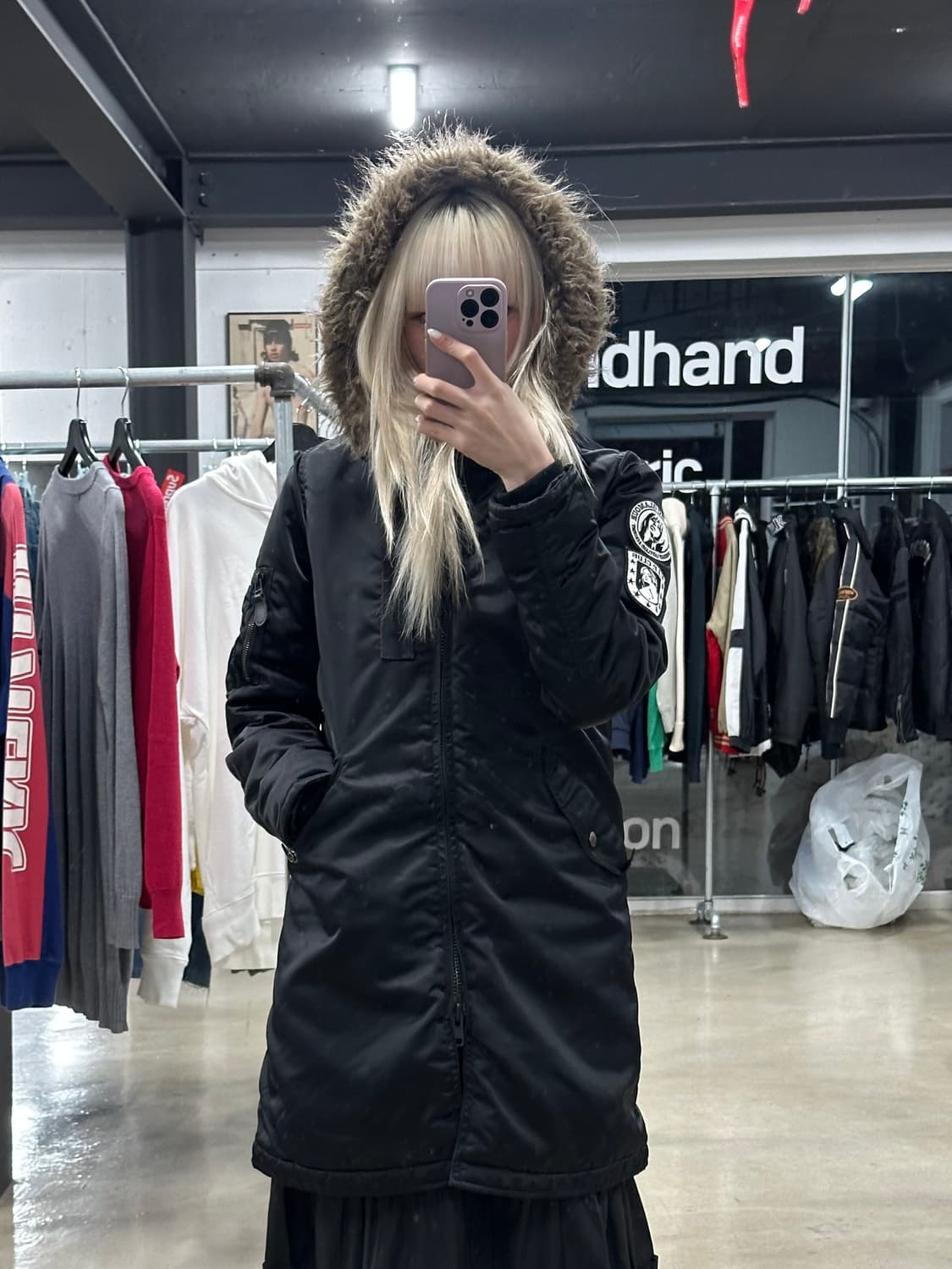 히스테릭 글래머 n-3B 모티브 패딩 자켓 상품이미지1