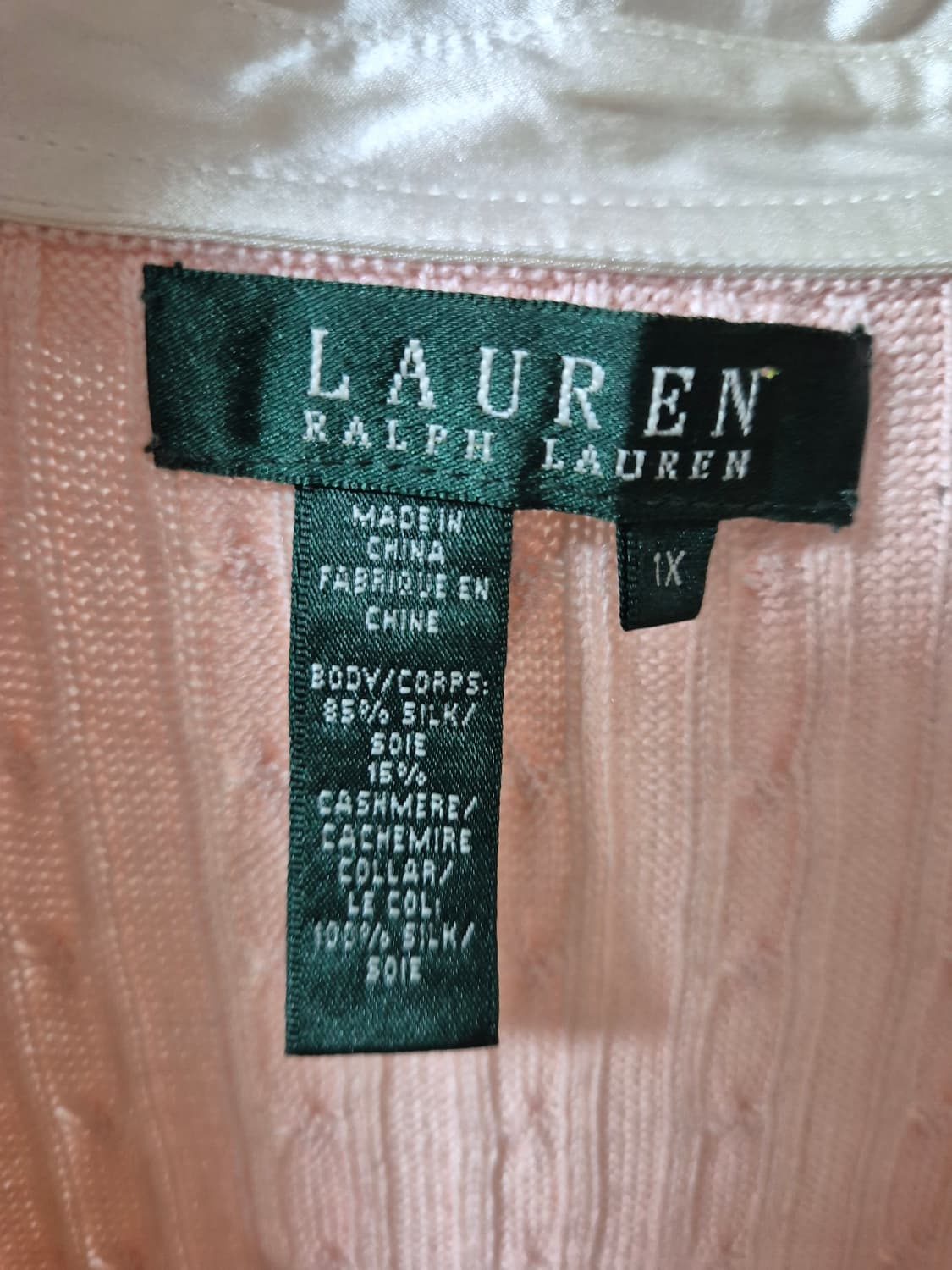 (새제품) 폴로 랄프로렌 케이블니트 실크 캐시미어  니트 77 상품이미지5