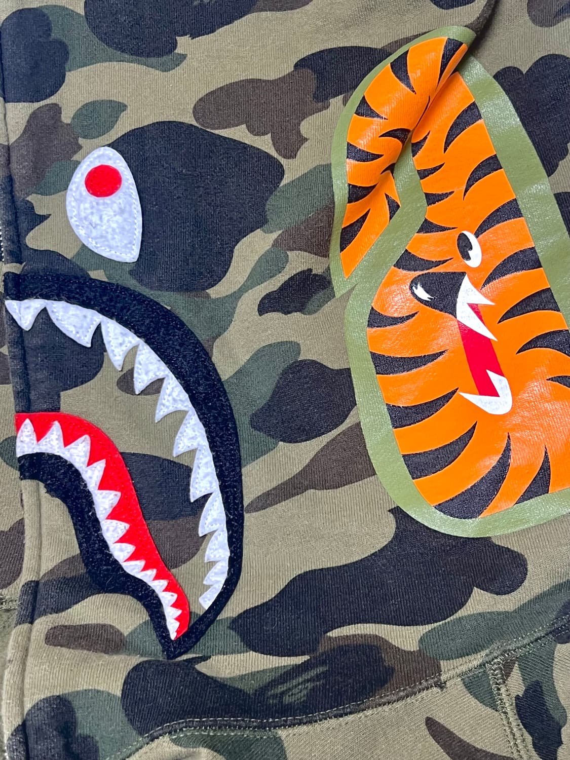 베이프 카모 샤크 후드집업 녹계 상품이미지3