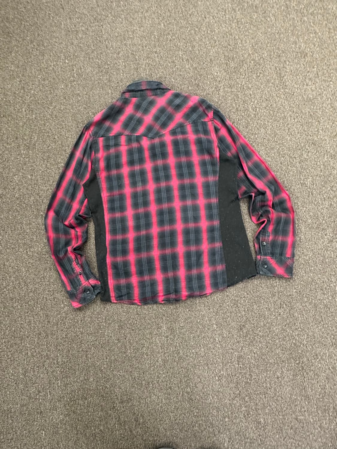 L)In the attic vintage 지퍼 디테일 체크 셔츠 상품이미지5