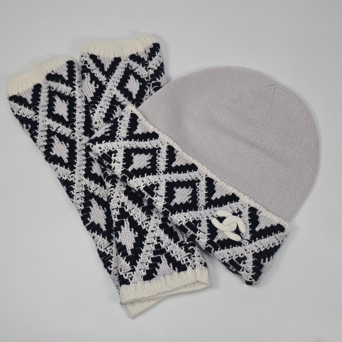 샤넬 캐시미어 비니 글로브 워머 SET 상품이미지2