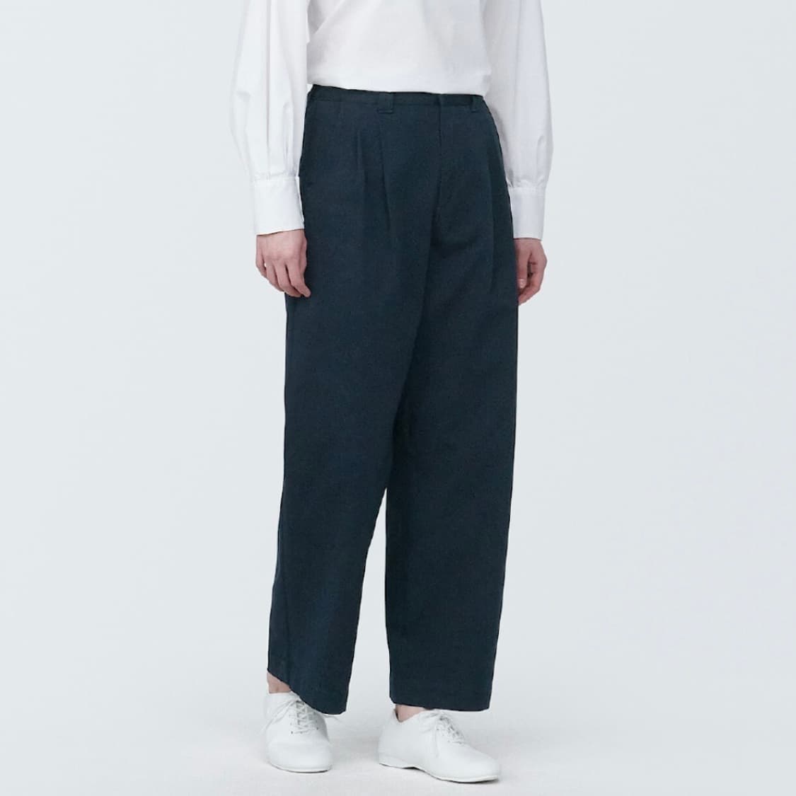 무인양품 가로세로 스트레치 치노 턱 와이드 팬츠 (새상품) 상품이미지7