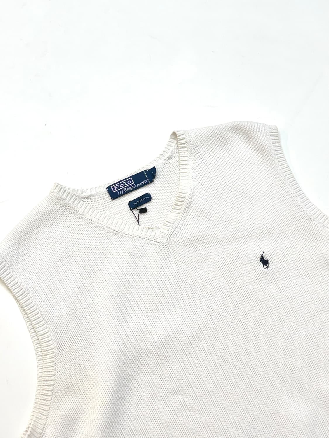 Polo 폴로 랄프로렌 화이트 컬러 니트 베스트 상품이미지2