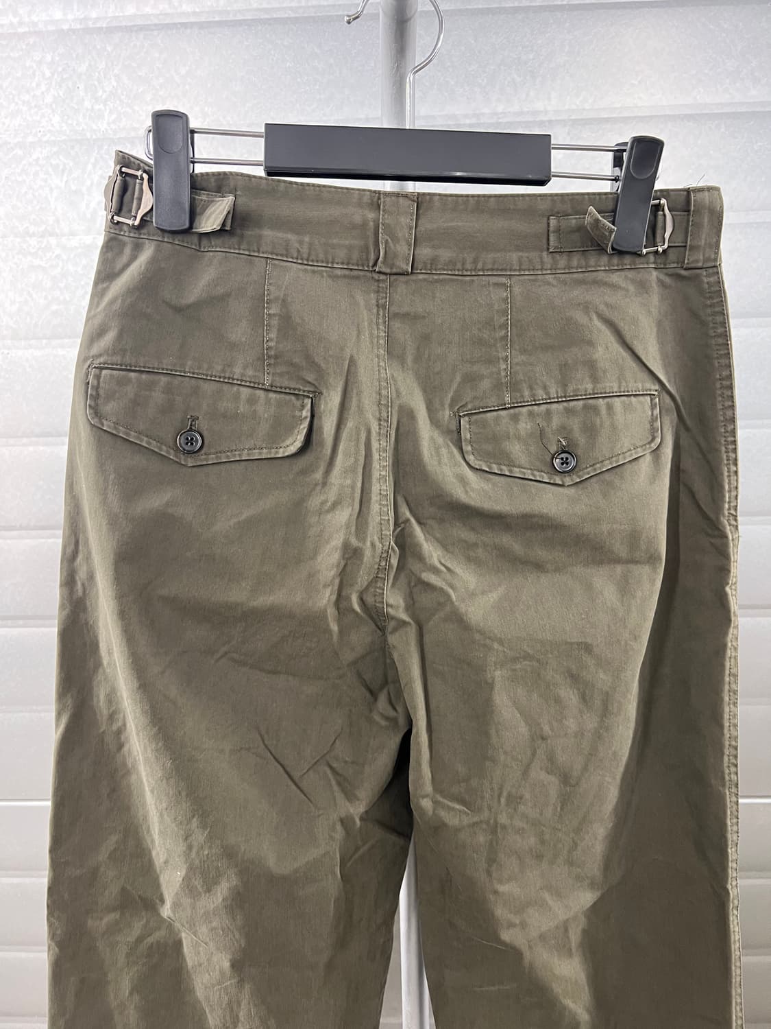 Node Archive 카키색 면 혼방 팬츠 사이즈1 상품이미지6