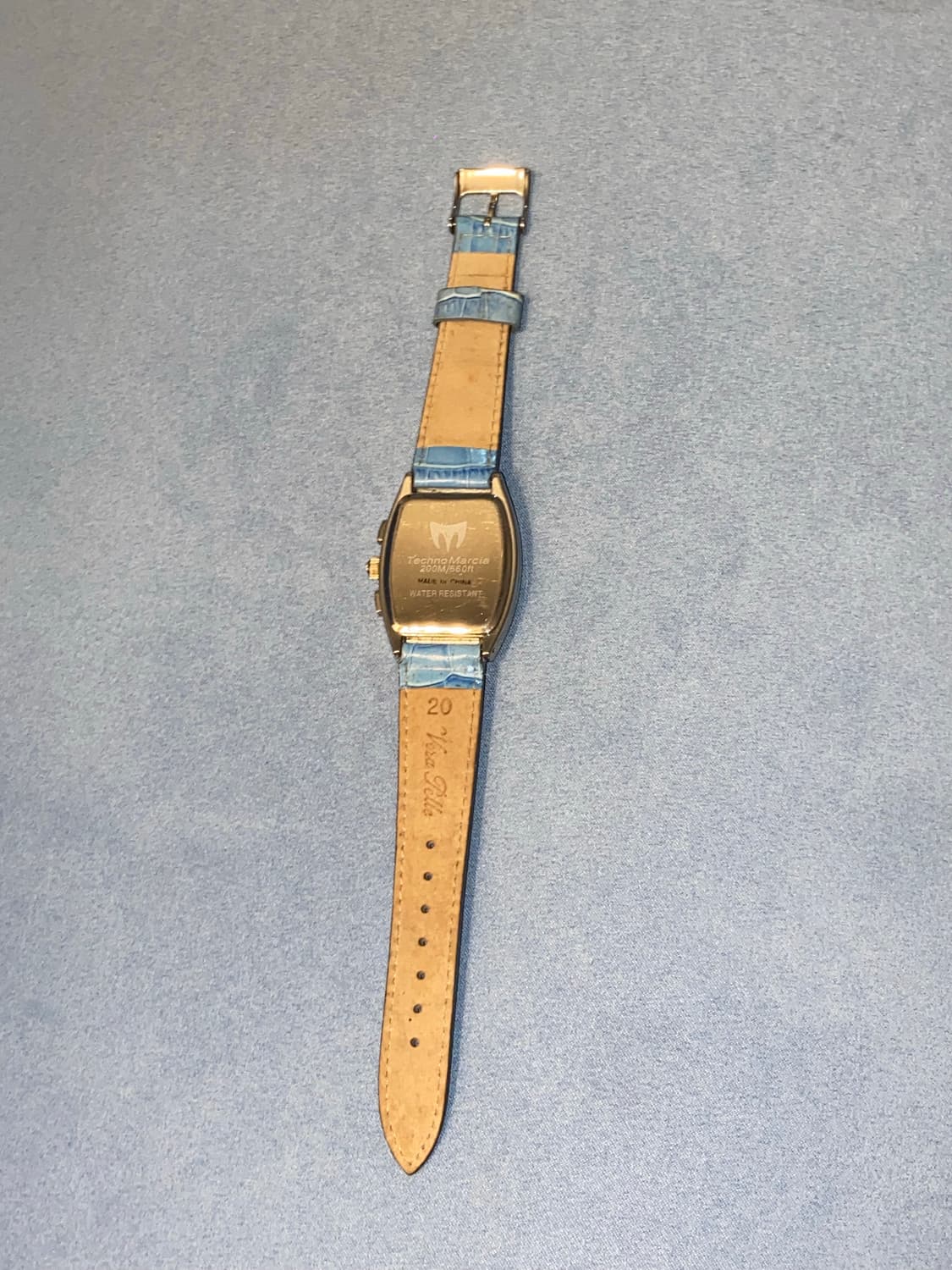 Blue Cubic Vintage Leather watch 🩵💎 상품이미지5