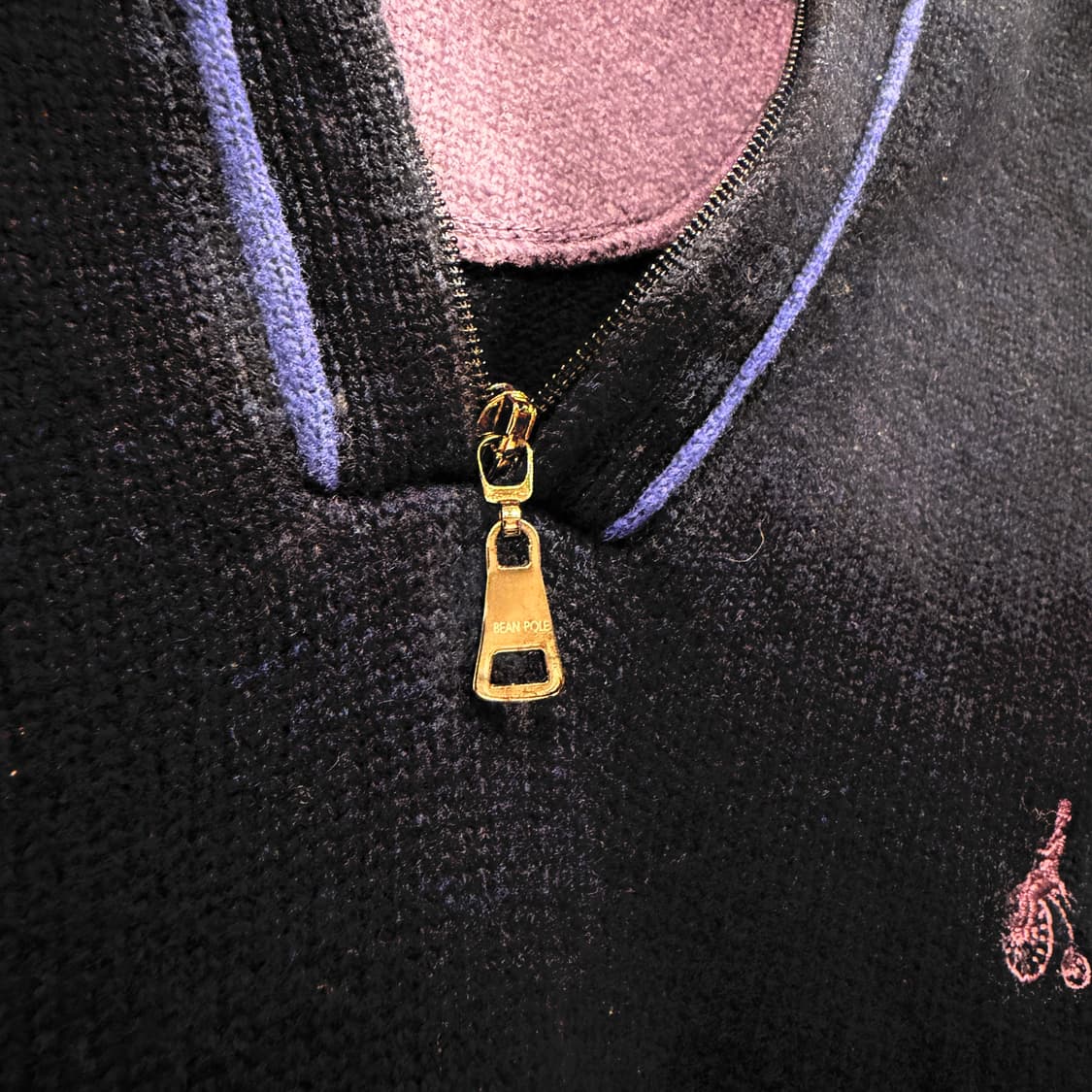 빈폴 00's 반집업 울100% 니트 105 네이비 상품이미지5