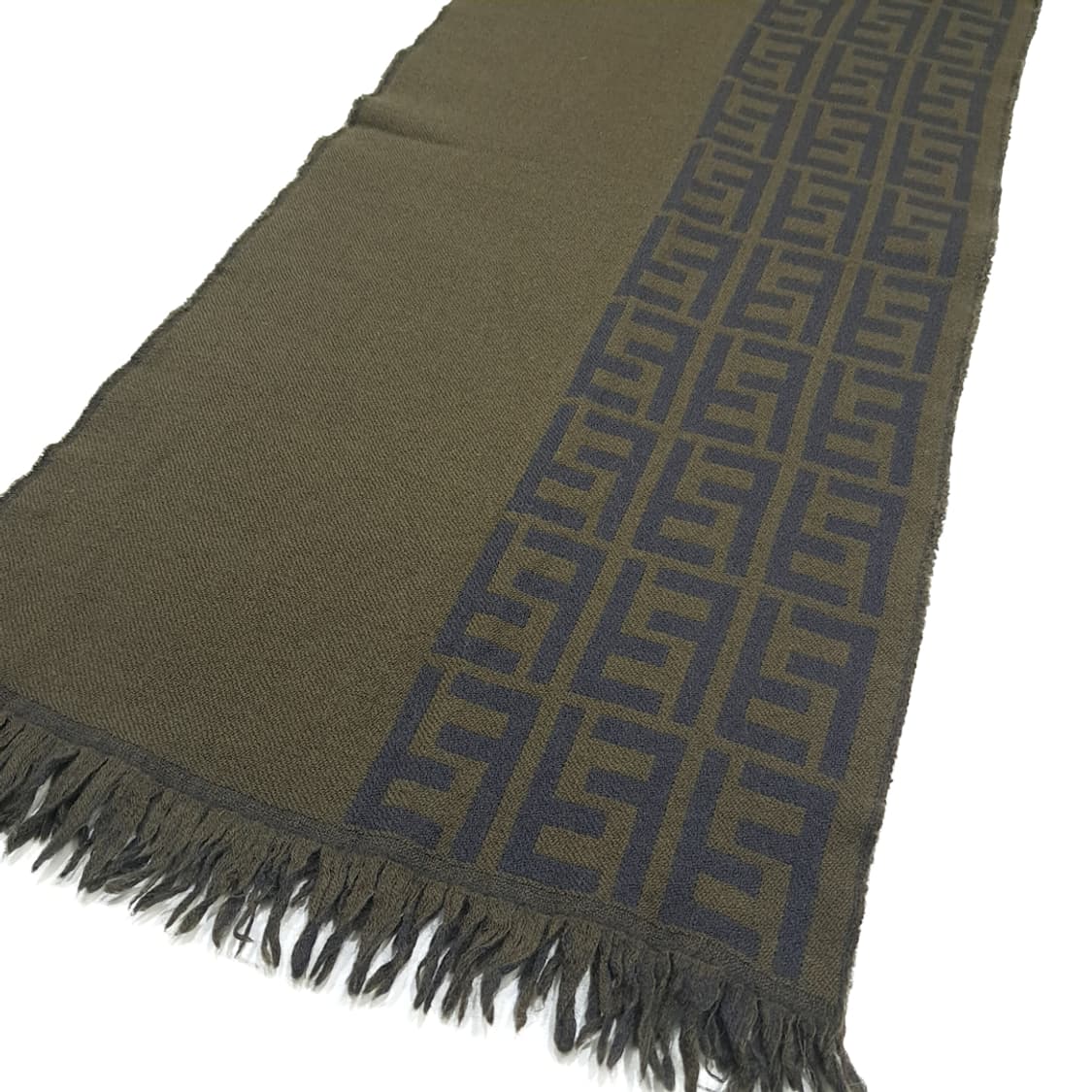 MX360 펜디 FF 모노그램 올리브그린 울 목도리 머플러 상품이미지3