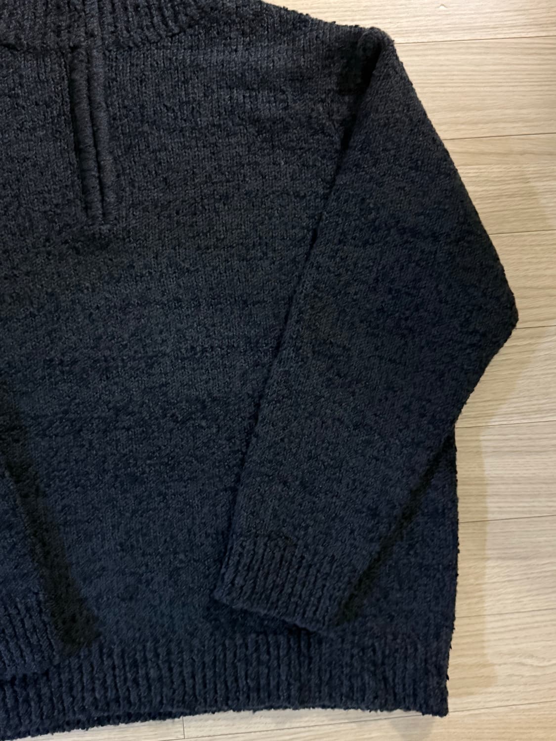 999휴머니티 울 부클 하프 집업 (그레이/블랙) 상품이미지4