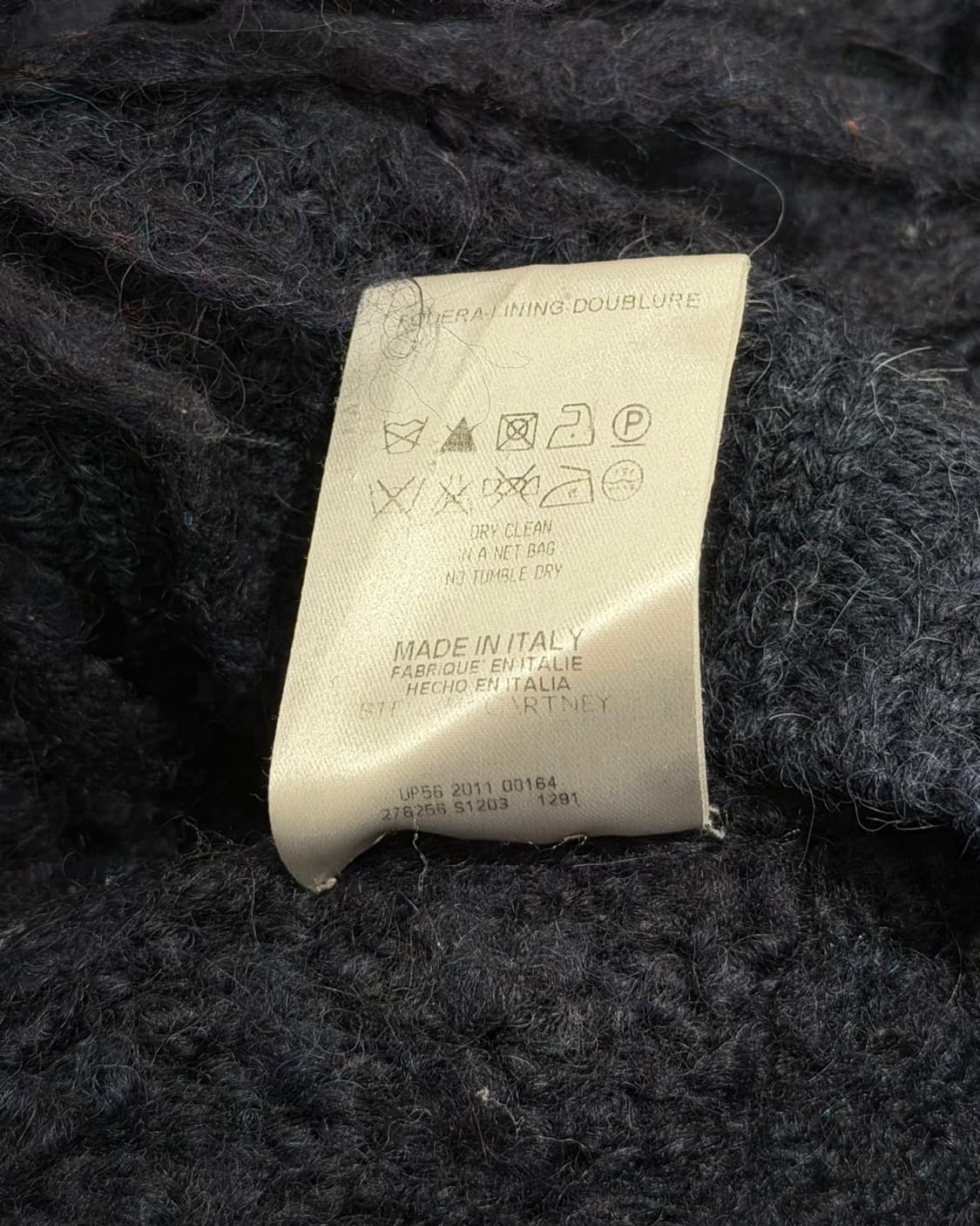 스텔라 매카트니 네이비 울 알파카 프린지 슬리브리스 가디건 상품이미지9