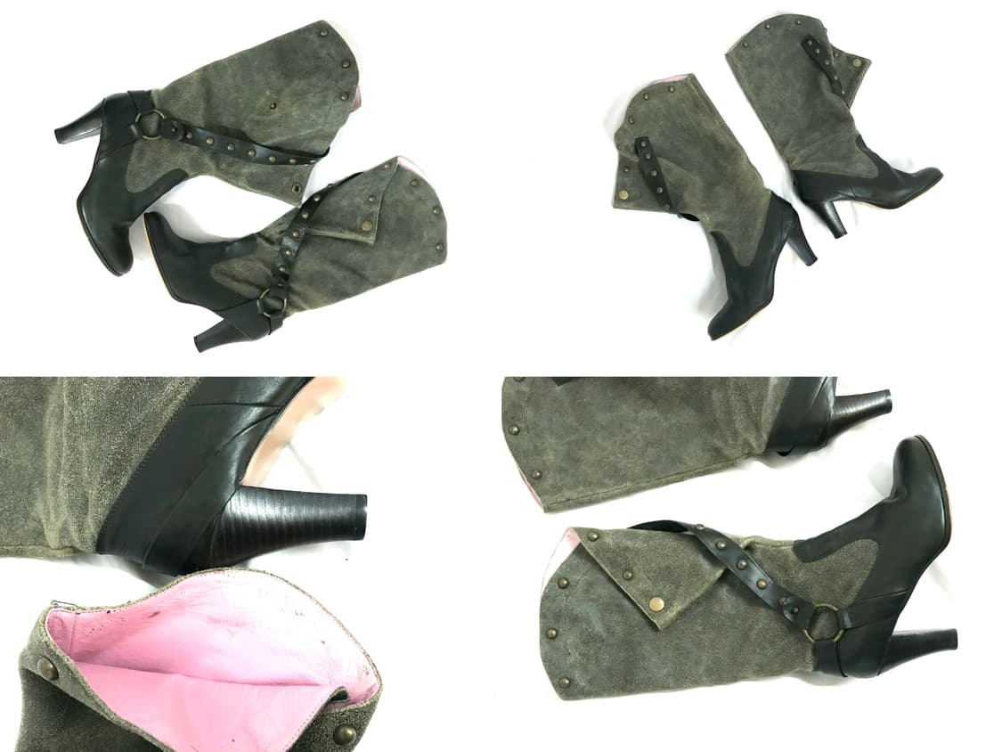 Khaki stud 2way western boots 상품이미지6