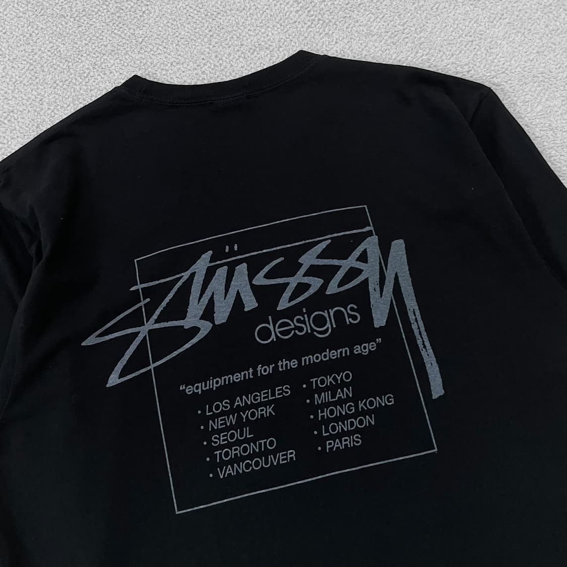 스투시 Stussy 모던 에이지 피그먼트 반팔티 블랙 상품이미지3