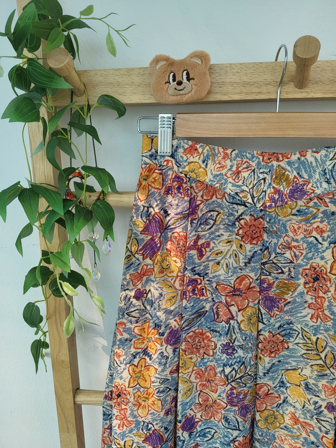 빈티지 플라워 리본 롱스커트 상품이미지3