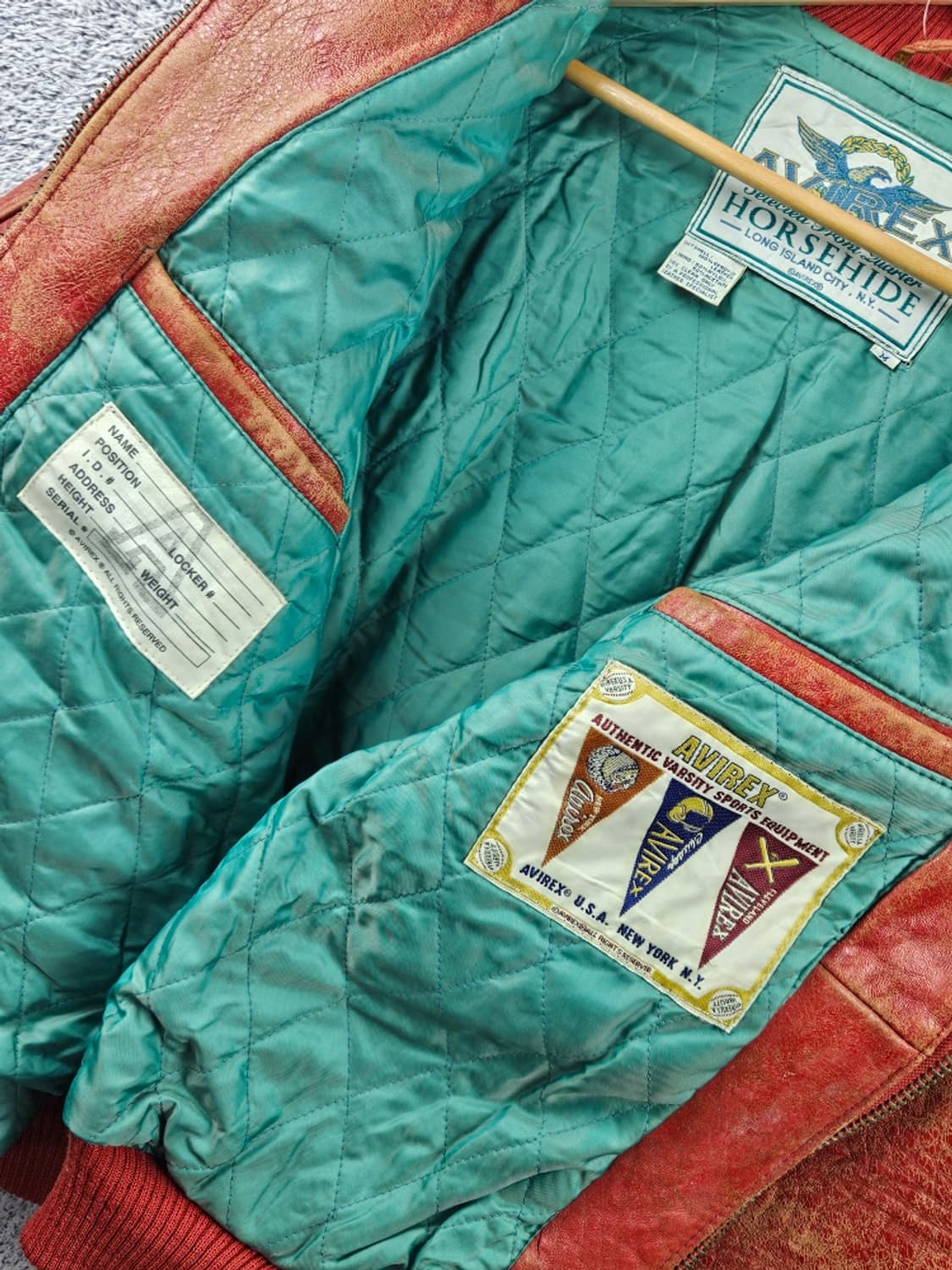 아비렉스 올프로 챔스 홀스하이드 가죽 봄버 자켓 ( M ) / 11110 상품이미지8