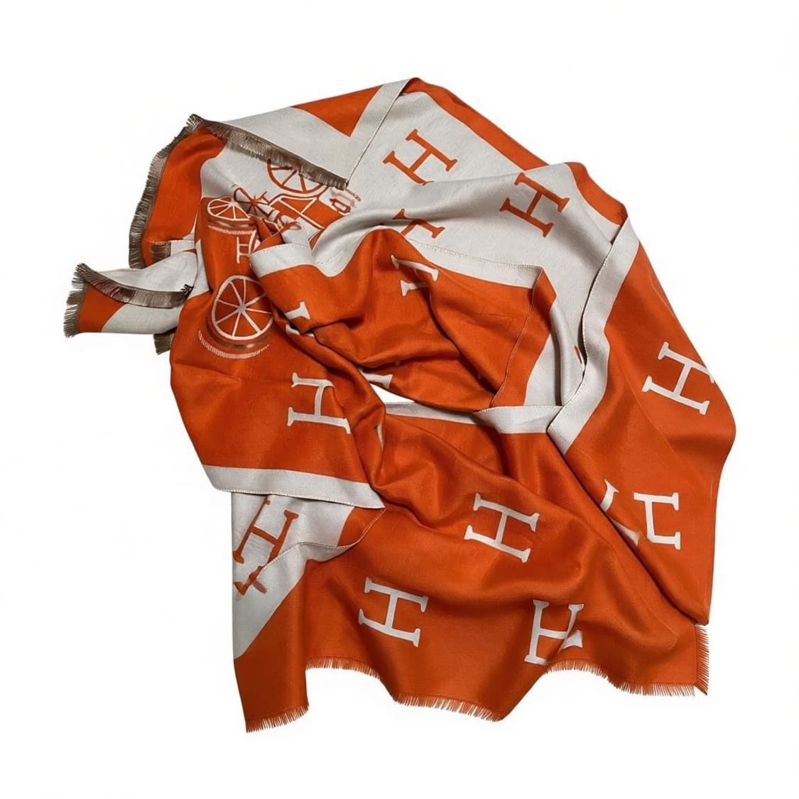 에르메스 오렌지 스카프 상품이미지2