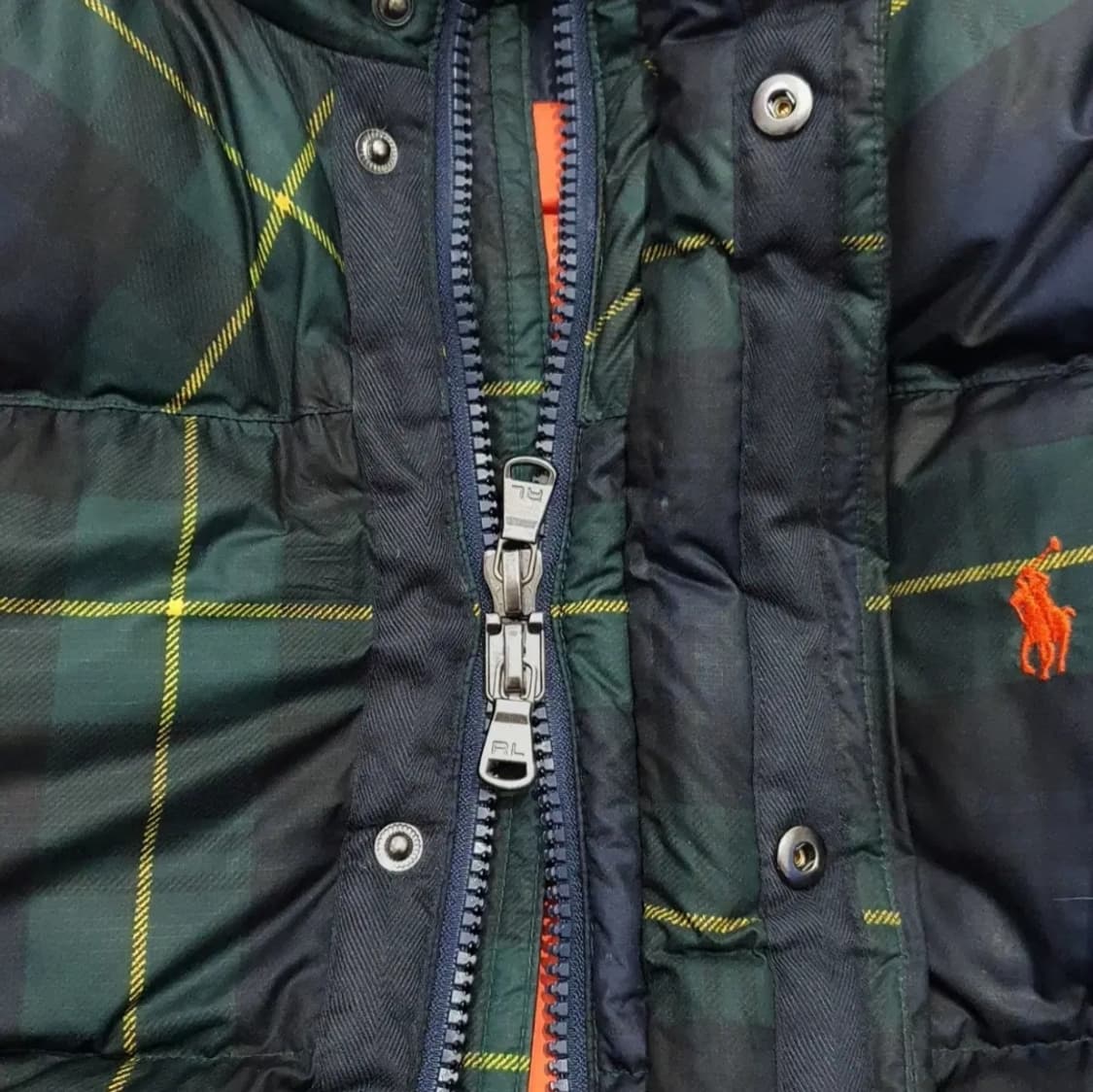 폴로 랄프로렌 타탄체크 롱패딩 상품이미지4