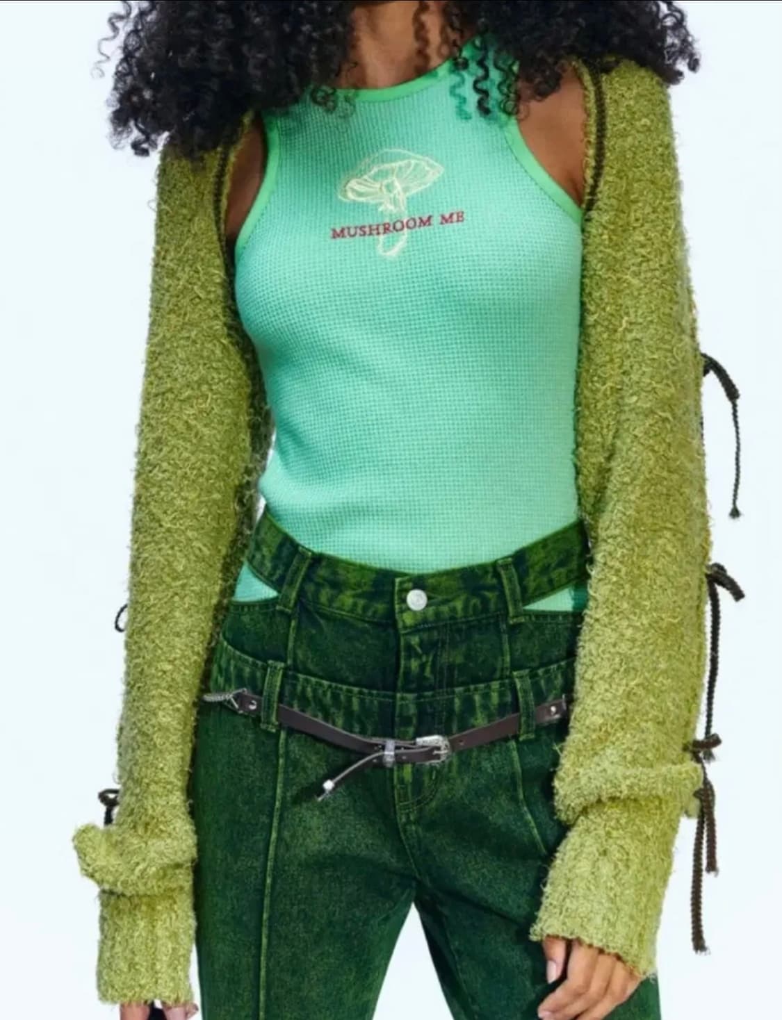 앤더슨벨 SENKO HAIRY LACE UP KNIT BOLERO 상품이미지1